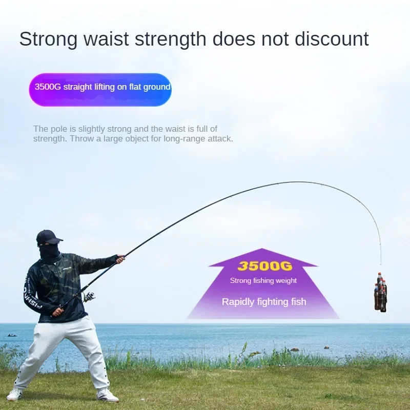 Sea Fishing Rod Rock Fishing Rod Carbon Ultra Light Ultra Hard Japanese Fishing Rod Far Throw Sliding Float Large Guide Ring