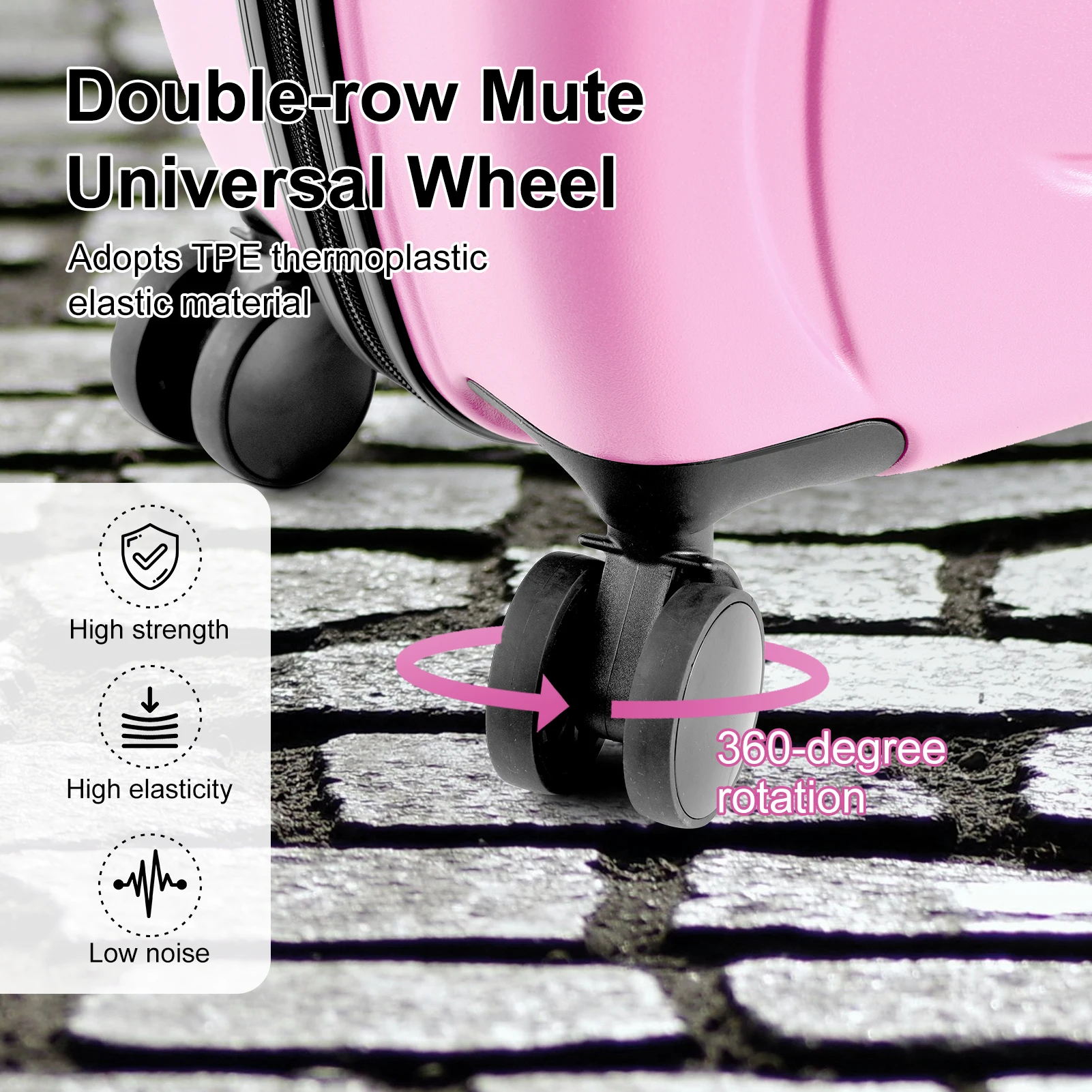 حقيبة سفر للأطفال مقاس 20 بوصة، مقعد أمتعة للأطفال الصغار، حقيبة سفر للأطفال مع حزام أمان، عجلات للأطفال الصغار، (وردي، Caeey-On) #5