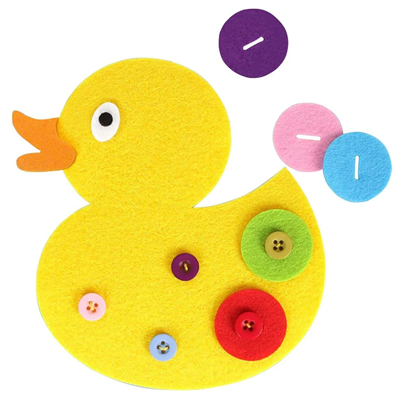 Children Diy Button Early Education Children Toys Montessori Teaching AIDS To Learn Non-woven Fabric Button Up Toy Supplies