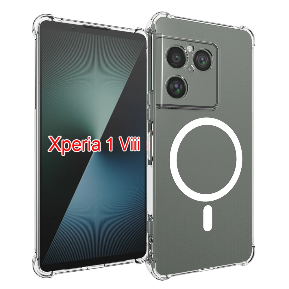 Capa para Sony Xperia 1 VIII com Magsafe, Capa de Silicone com Amortecimento de Ar, Capa Protetora Macia para Sony Xperia 1 VIII 1VIII