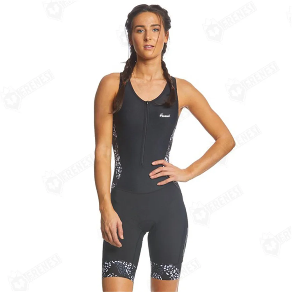 Frenesi macacão de ciclismo das mulheres colete triathlon europeu americano ropa mujer ao ar livre roupas esportivas femininas completo skinsuit