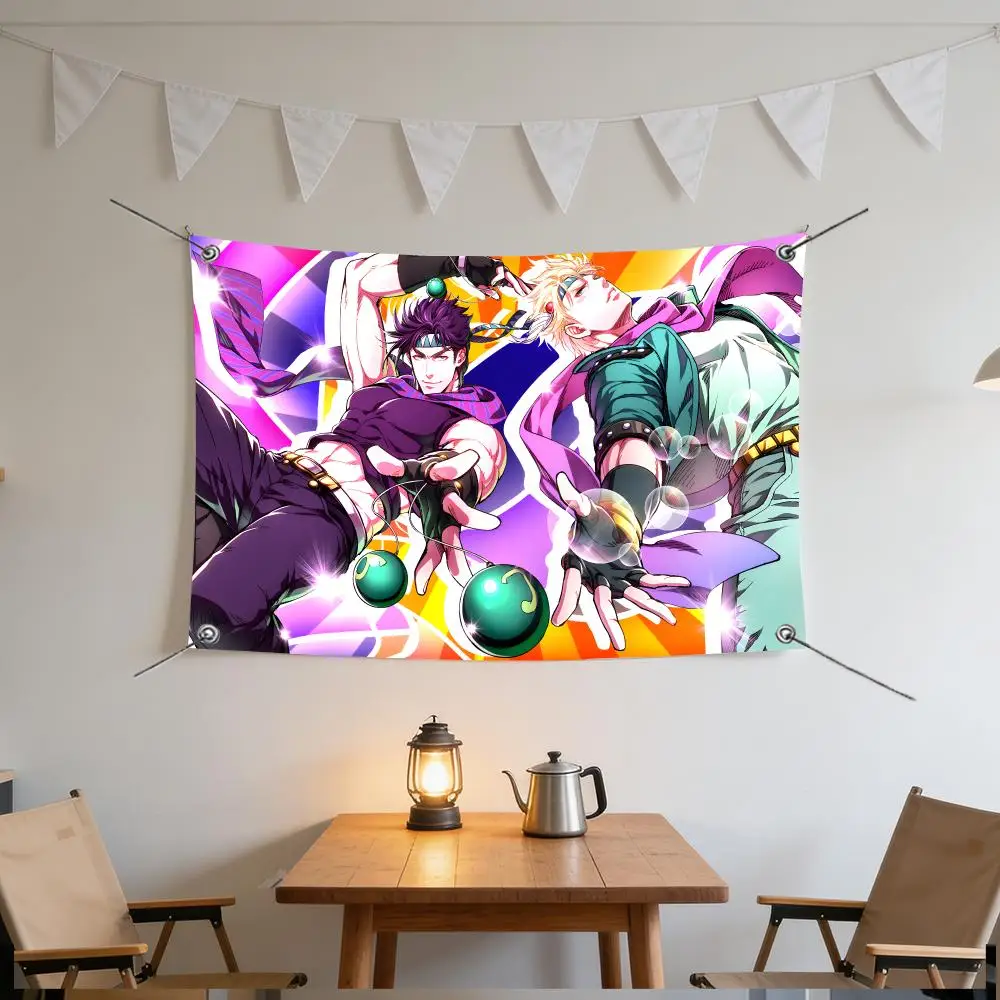 Anime Epic JoJo's Bizarre Adventure Flags Specialized for indoor and outdoor home decorations, outdoor camping, and bar parties