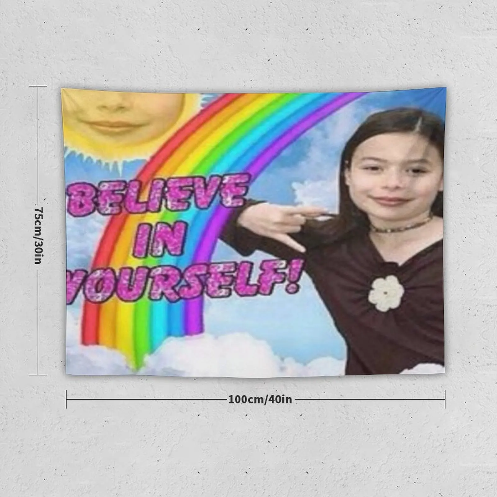 ICarly Believe in yourself design Tapestry House Decorations Decorative Paintings Room Aesthetic Tapestry