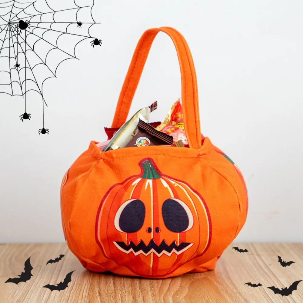 Funny Cloth Halloween Candy Bag Trick or Treat Tote Bags Pumpkin Candy Bucket Gifts Pouch Handbag Party