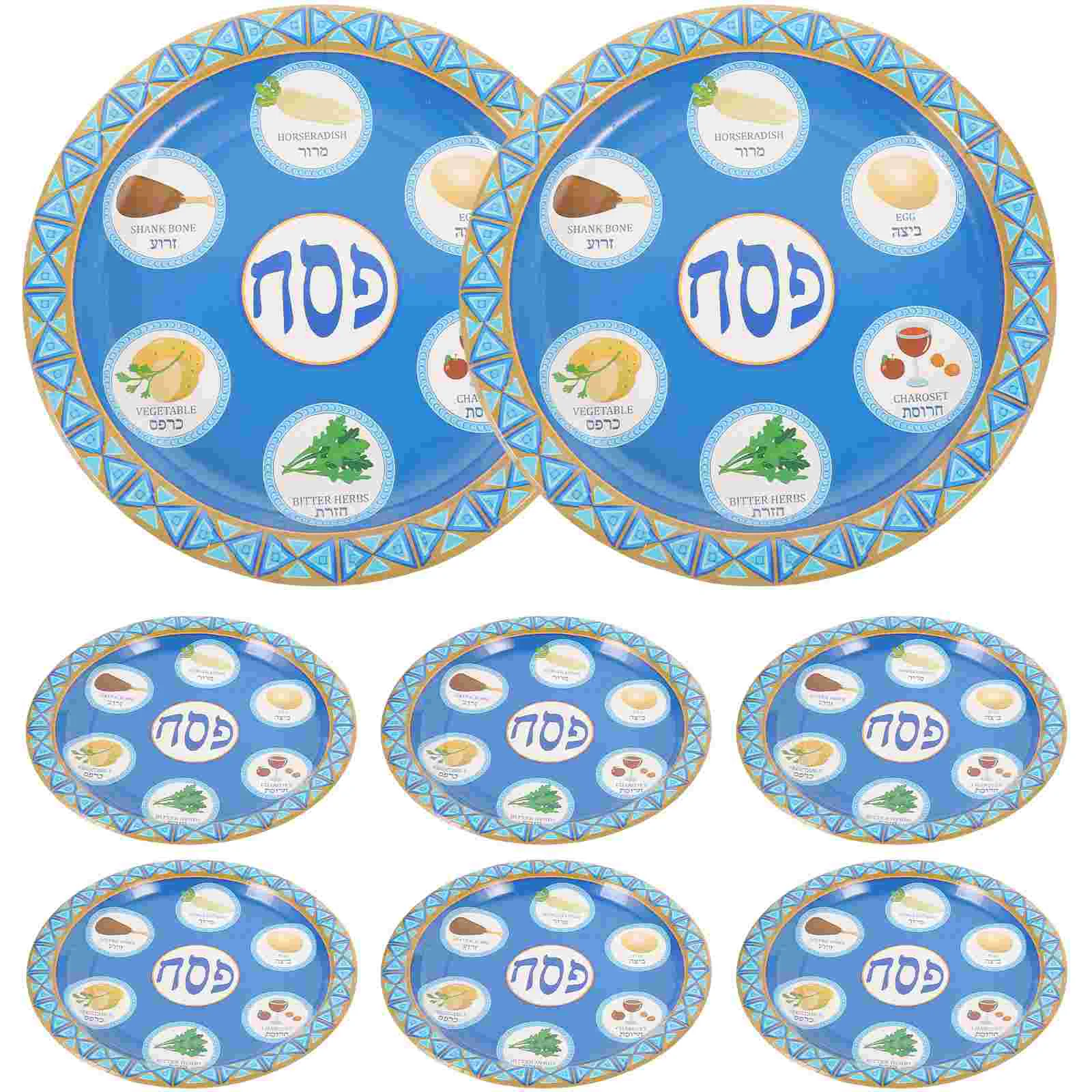 Dreidel Paper Food Tray Passover Party Plates Dessert Tableware Disposable Household