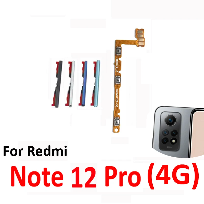 For Xiaomi Redmi Note 12 Pro 4G Phone Volume Button Up Down 