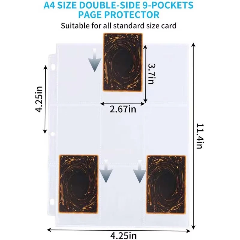 5/10/20/30/50 trading game card holder storage wallet album page collection coin rack wallet holder