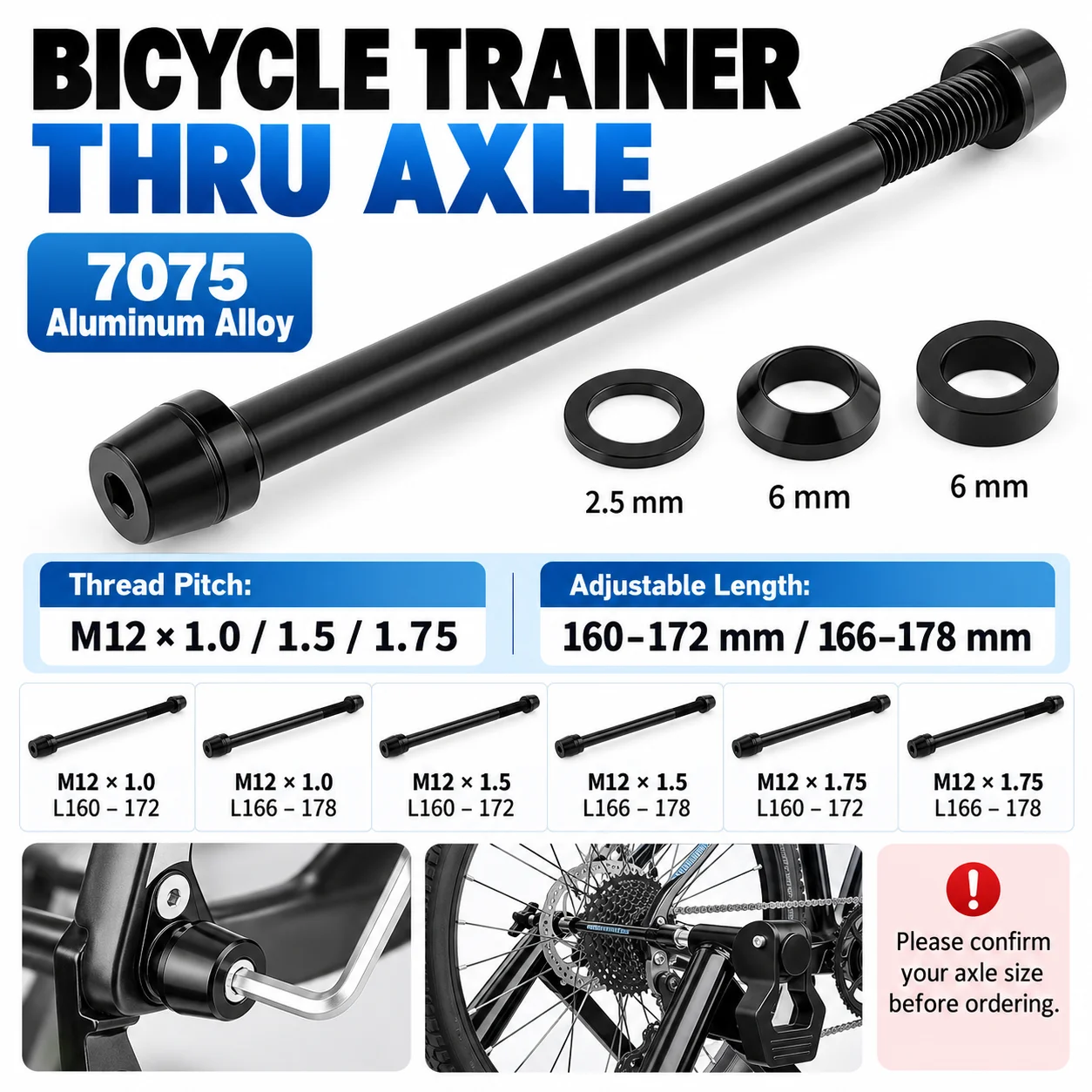 Thru Axle Adapter For Bike Trainer - 1 szt. Adapter do osi przelotnej