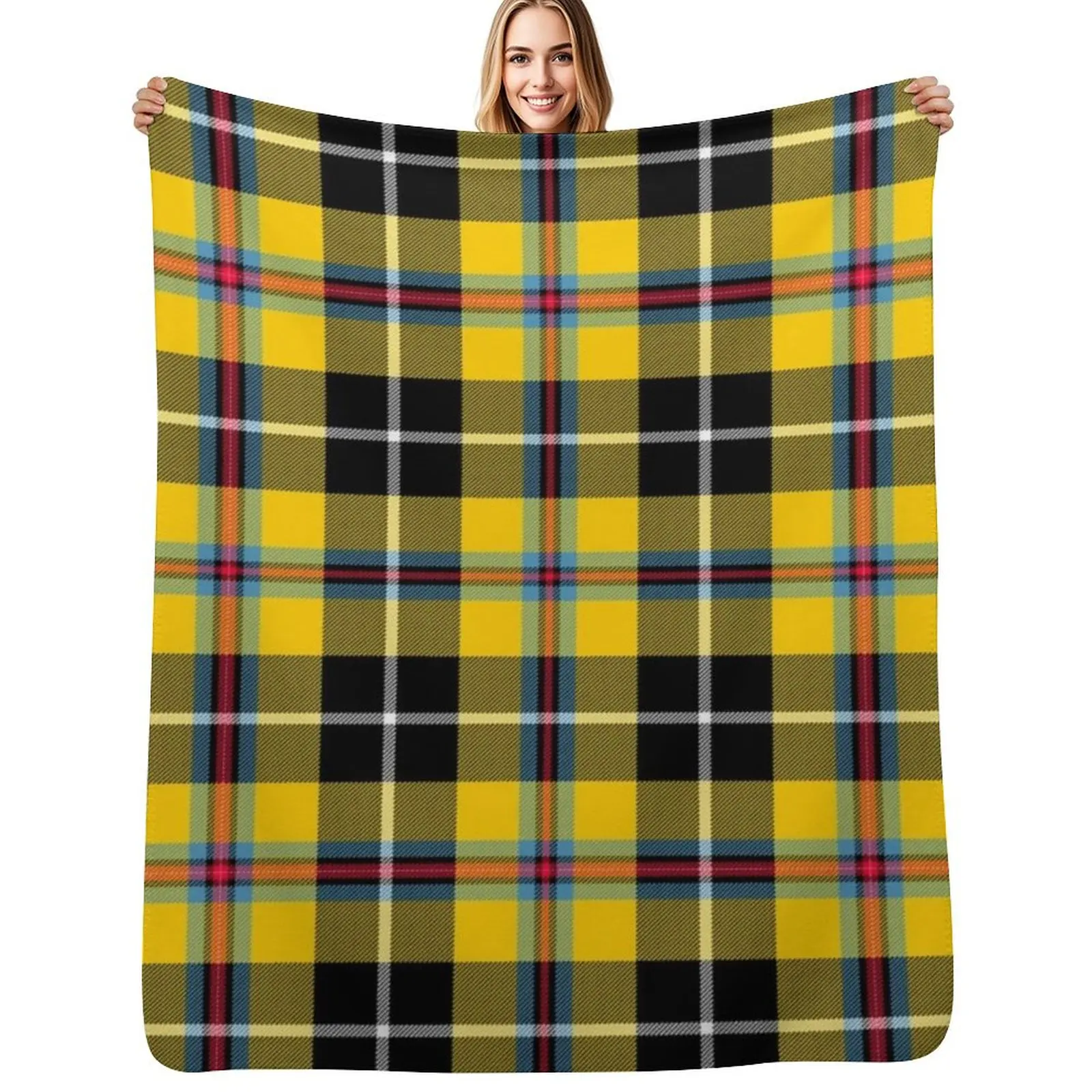 

Cornish Tartan Throw Blanket Soft Solid Color Blanket for Couch Bed