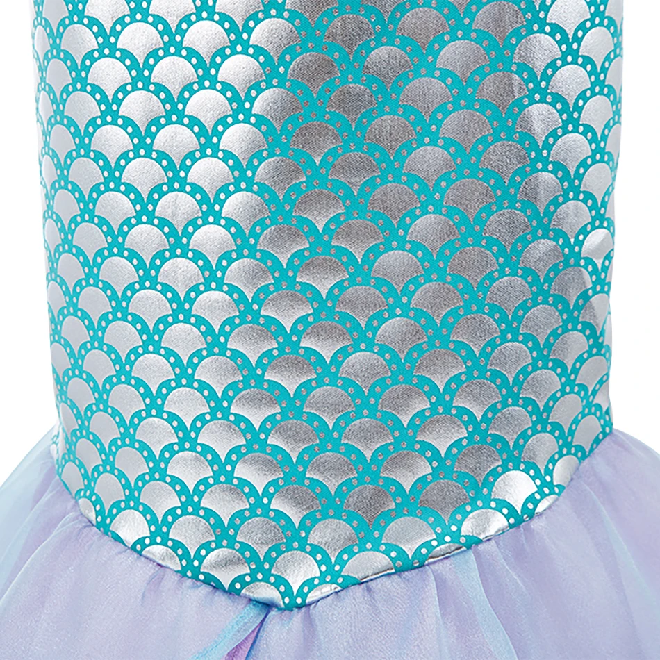 أطفال حفلة ذيل السمكة ثوب طفلة هالوين حورية البحر الأميرة فساتين عيد الميلاد الطفل حورية البحر تأثيري فستان للفتيات الملابس مجموعة