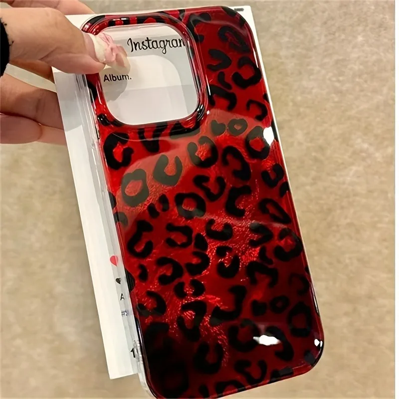 Vortex impressão ind vintage vinho vermelho leopardo capa de telefone para iphone 16 15 14 13 12 11 pro max x xr 7 8 plus 16e 11 12 pro capa