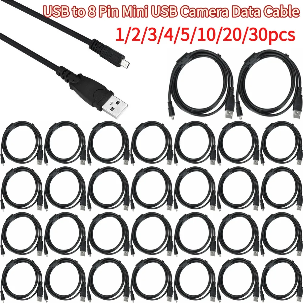 USB to 8 Pin Mini USB Camera Data Cable for SONY NIKON Coolpix D750 D5300 D5200 USB 5in Male Generic Charge & Data Cable