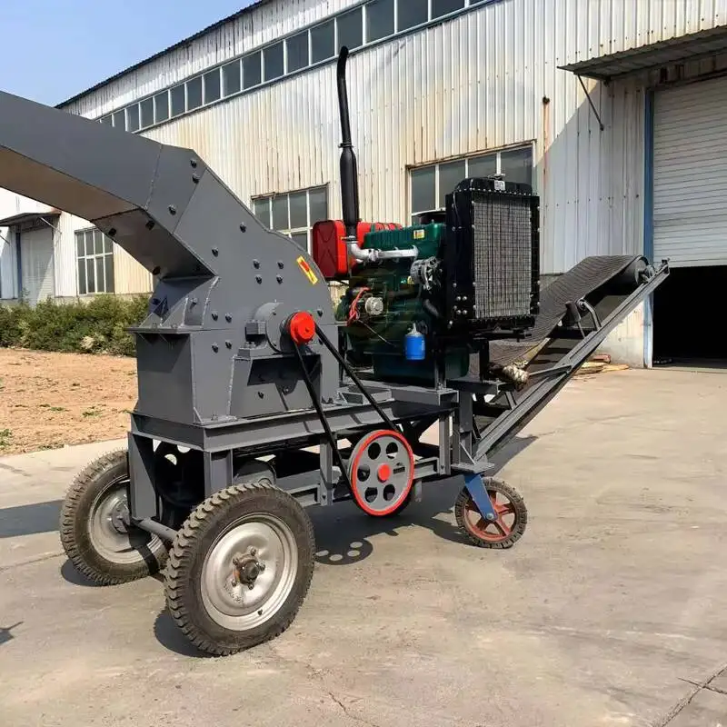 China Diesel Stone Gold Ore Machine Price Rock Mill Hammer Crusher On Sale Indonesia view 5