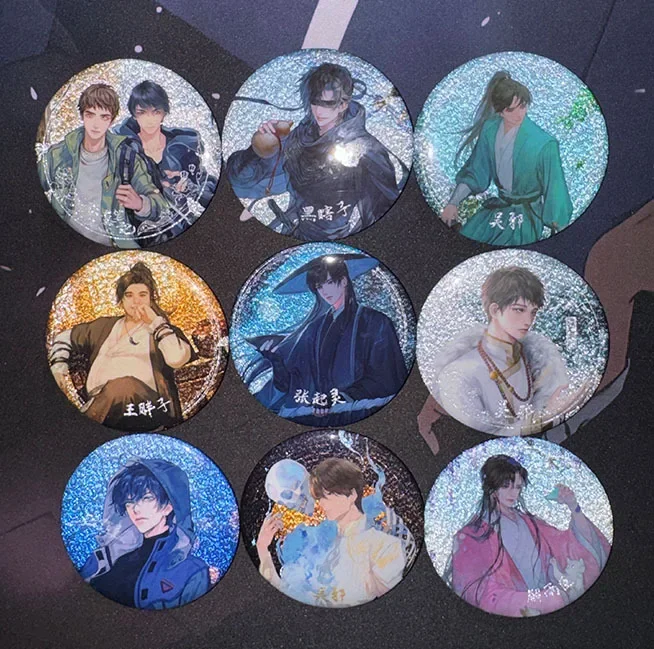 

Значок Tomb Robbery Notes с двойной вспышкой, серебряный лук, 75 мм