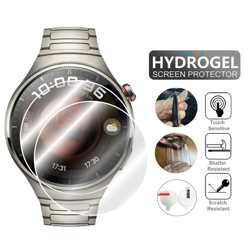 10PCS Soft TPU Hydrogel Protective Film for Huawei Watch 4 / 4 Pro Smartwatch HD Clear Screen Protector