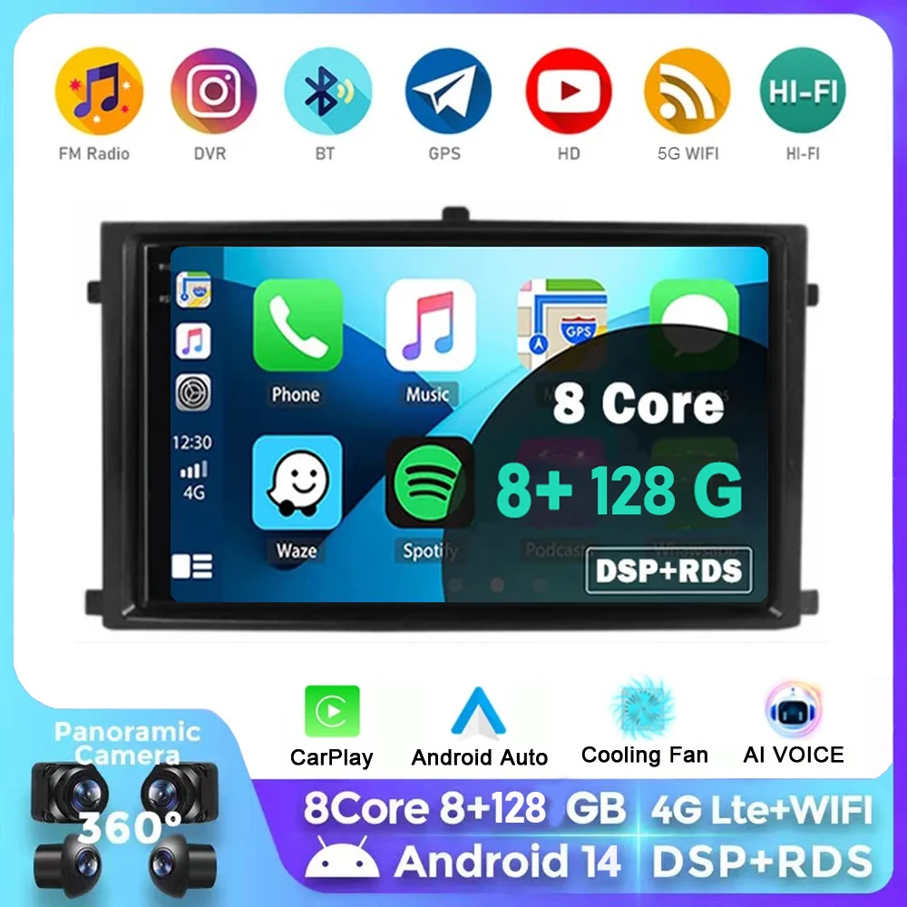 

7inch Android For Ssangyong Rexton 2007+ Touch Screen SWC Stereo Tape Recorder System BT Car Radio Multimedia Player Navigation