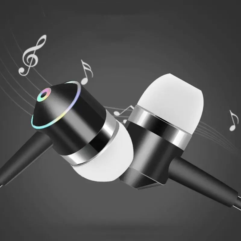 Universal Mobile Phone Headset In-ear Mobile Phone Headset Line Control Subwoofer With Wheat Earphones For iPhone Xiaomi