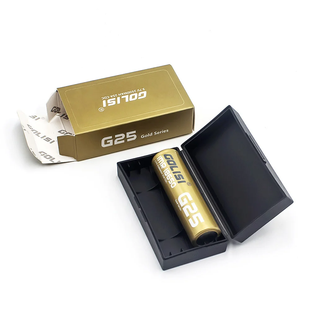 100% Original GOLISI G25 IMR 18650 Battery 2500mAh Rechargeable Battery Powerful 800 Times Cycle For Toy Camera