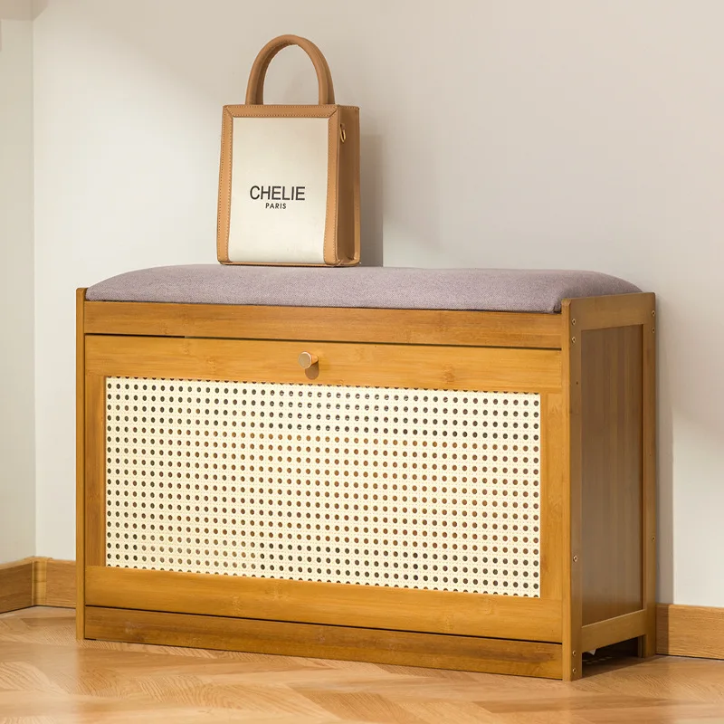 

Firm The household shoe cabinet at the door of the shoe change stool can be integrated into the stool, and the long stool