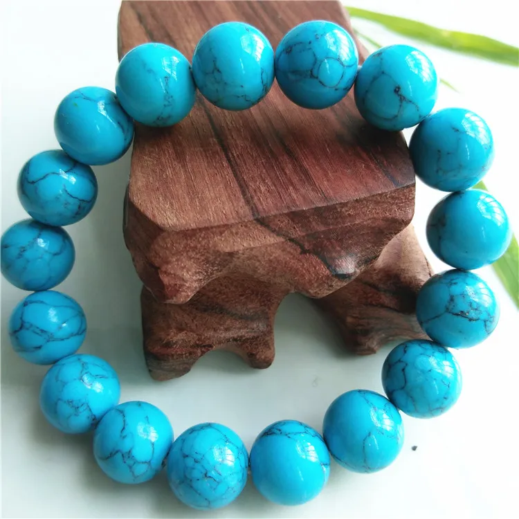 

Hot S New een Turquoise Bracelet Stone Bracelet Beau Men Women Sle 8Mm/0Mm High Gloss Faion Jewelry