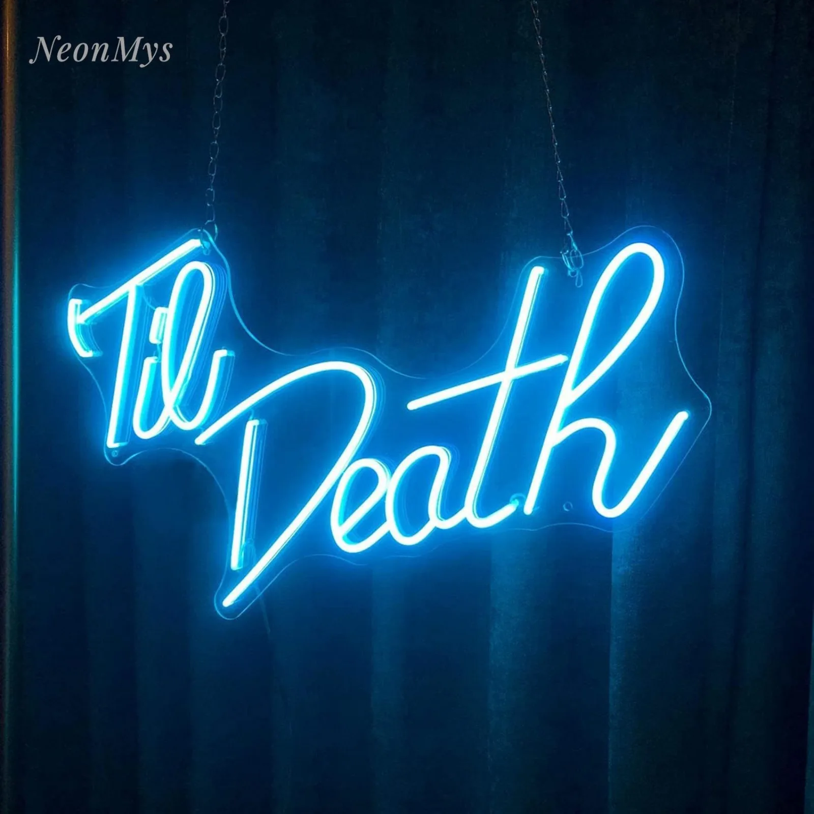 Til Death Neon Sign for Wedding Bedroom Bar Party Led Neon Light Hangs Sign Home Room Wall Decoration For lovers Friend Gift