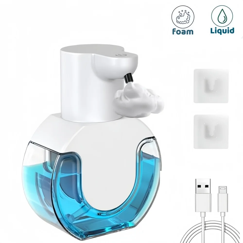 

Автоматический дозатор мыла, дозатор пены для мыла, умный датчик, дозатор мыла, бесконтактная зарядка через USB, 350 мл, машина для дезинфицирующего средства для рук