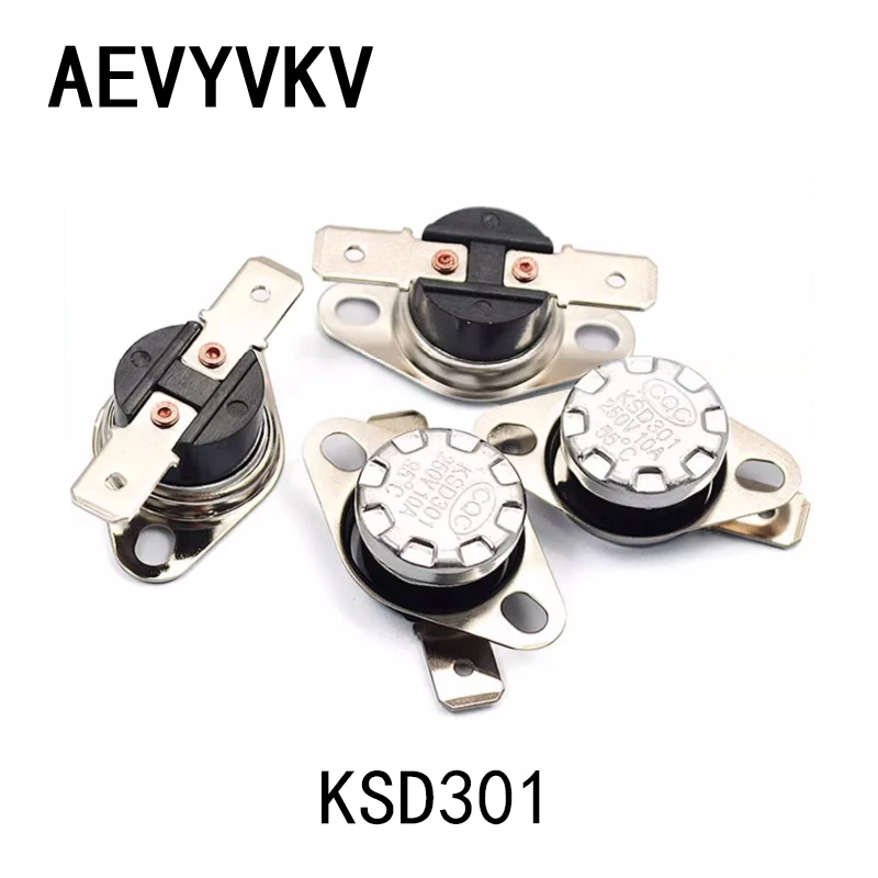 KSD301 Temperature Controller Switch Normally Closed and Normally Open Bakelite 45C 75C 85C 95C 110C 150C 180C Degrees 250V/10A