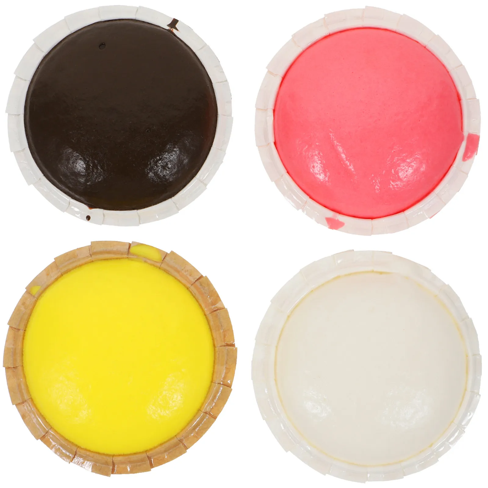 

4Pcs Realistic Faux Cupcake Set Soft Simulation Cake Decoration Elastic Fake Dessert Prop for Photography Display
