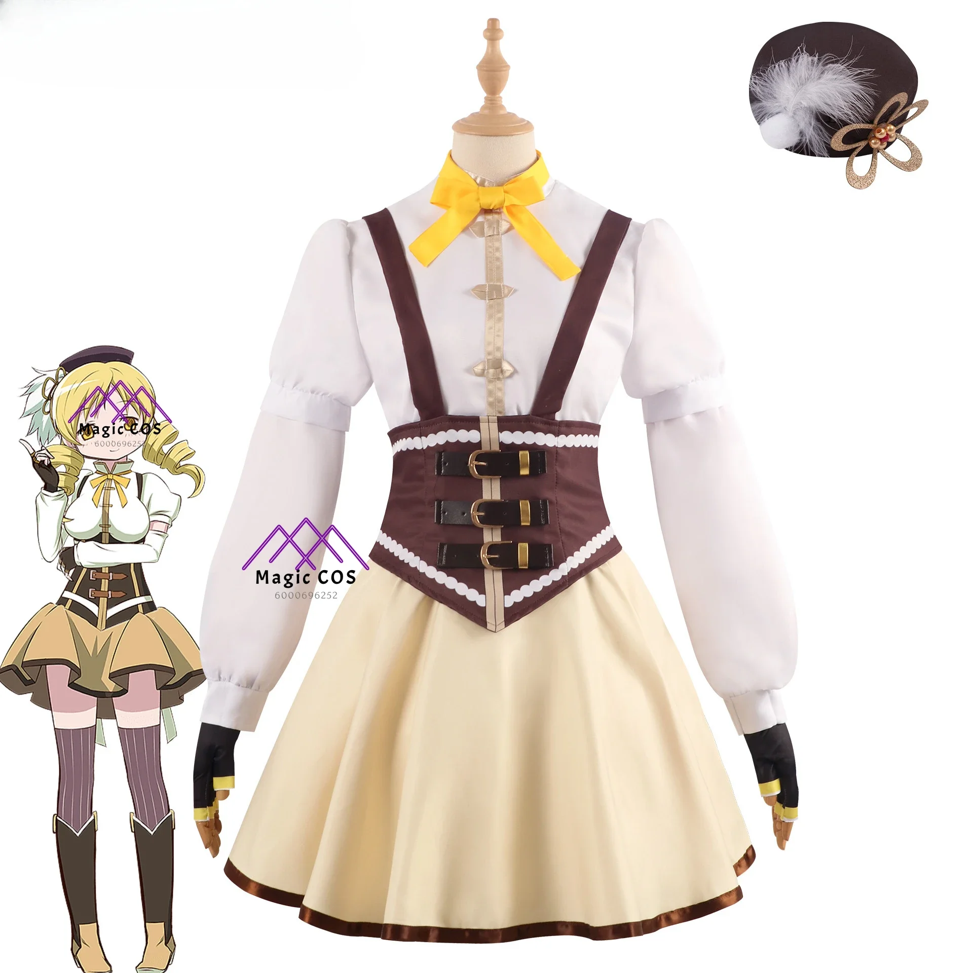 Puella Magi Madoka Magicaa Hot Tomoe Mami Cosplay Costume Lolita Party Essential Halloween Best-selling Combat Uniform for Women