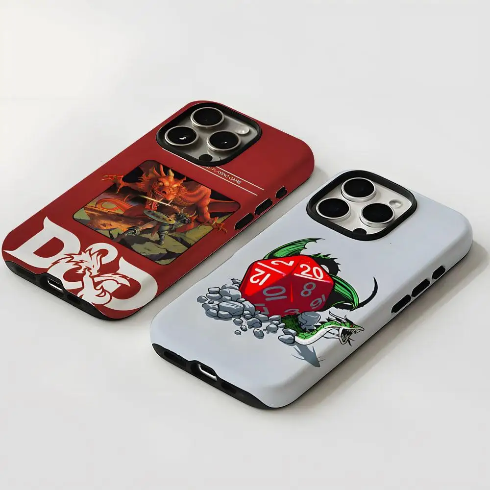 Чехол для телефона Game D-Dungeons D-Dragons D-DND, новый для iPhone 16, 15, 14, 13, 12, 11 Pro Max X XR XSMax 7, 8 Plus, глянцевая пленка, жесткий ПК Cov