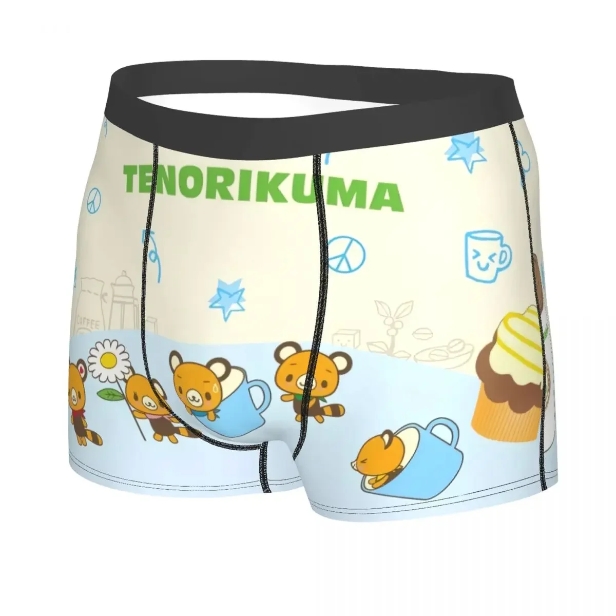 Customized  Cartoon Tenorikuma Sanrio Anime Bear Underwear Male Print Boxer Briefs Shorts Panties Soft Underpants