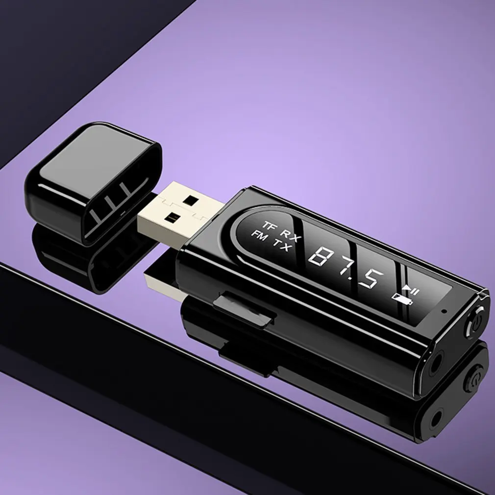 

Hot LED Digital Display Wireless Adapter FM USB Transmitter Receiver Music Audio Transmitter for PC TV Car AUX Audio Adapter