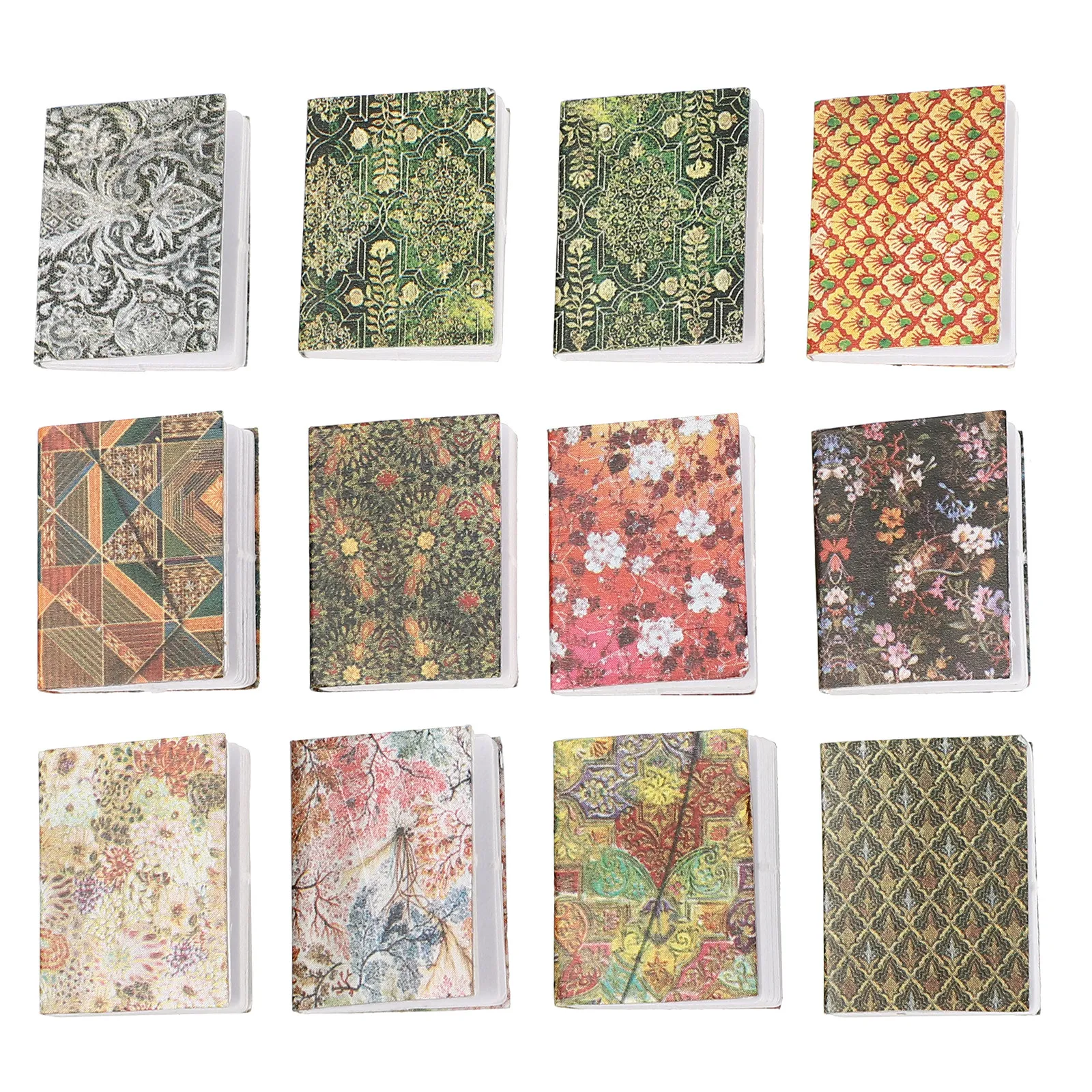 

12 Pcs Mini Books for Dollhouse Toys Miniature Tiny Crafts Decoration Accessories