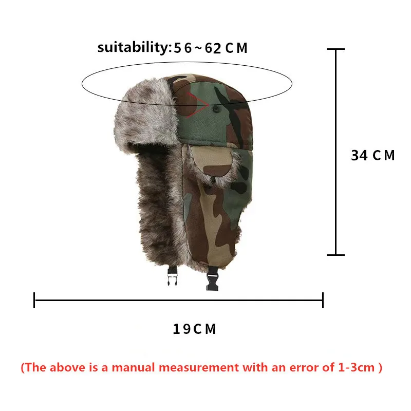 Winter Outdoor Motorcycle Cycling Cold Proof  Hat Ear Protection HatHats Thickened Thick Balaclava Ski Caps for Men Women