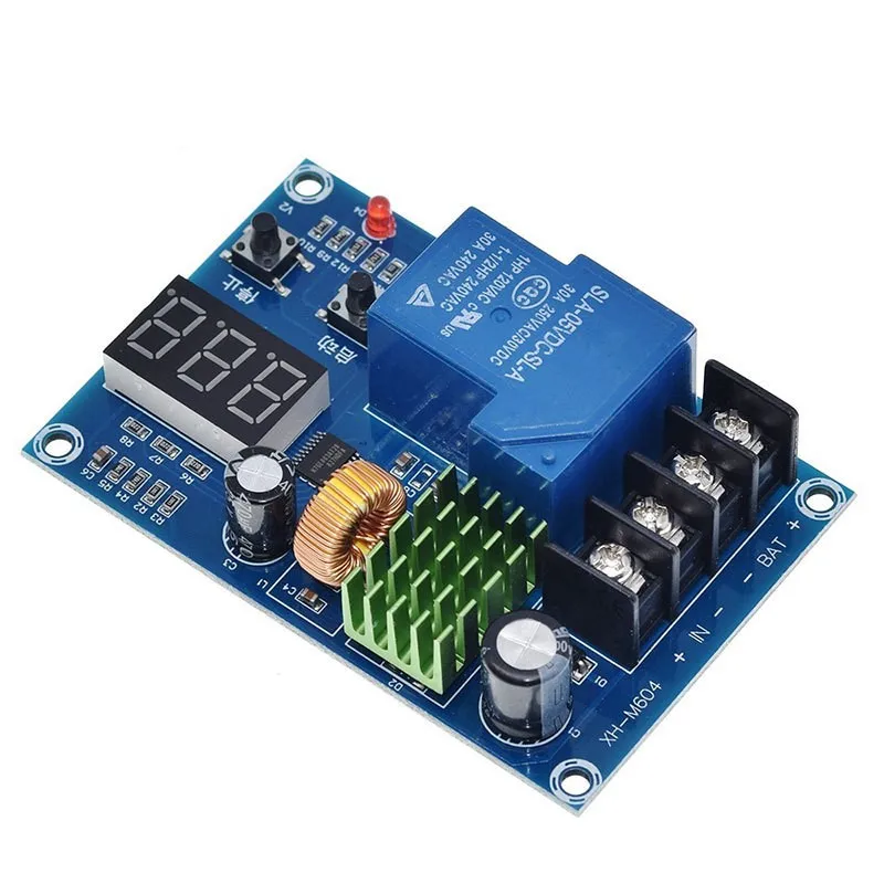 XH-M604 18650 Lithium Battery Charging Control Board DC 6-60V Li-ion Lead Acid Battery Charge Protection 12V Digital Voltmeter