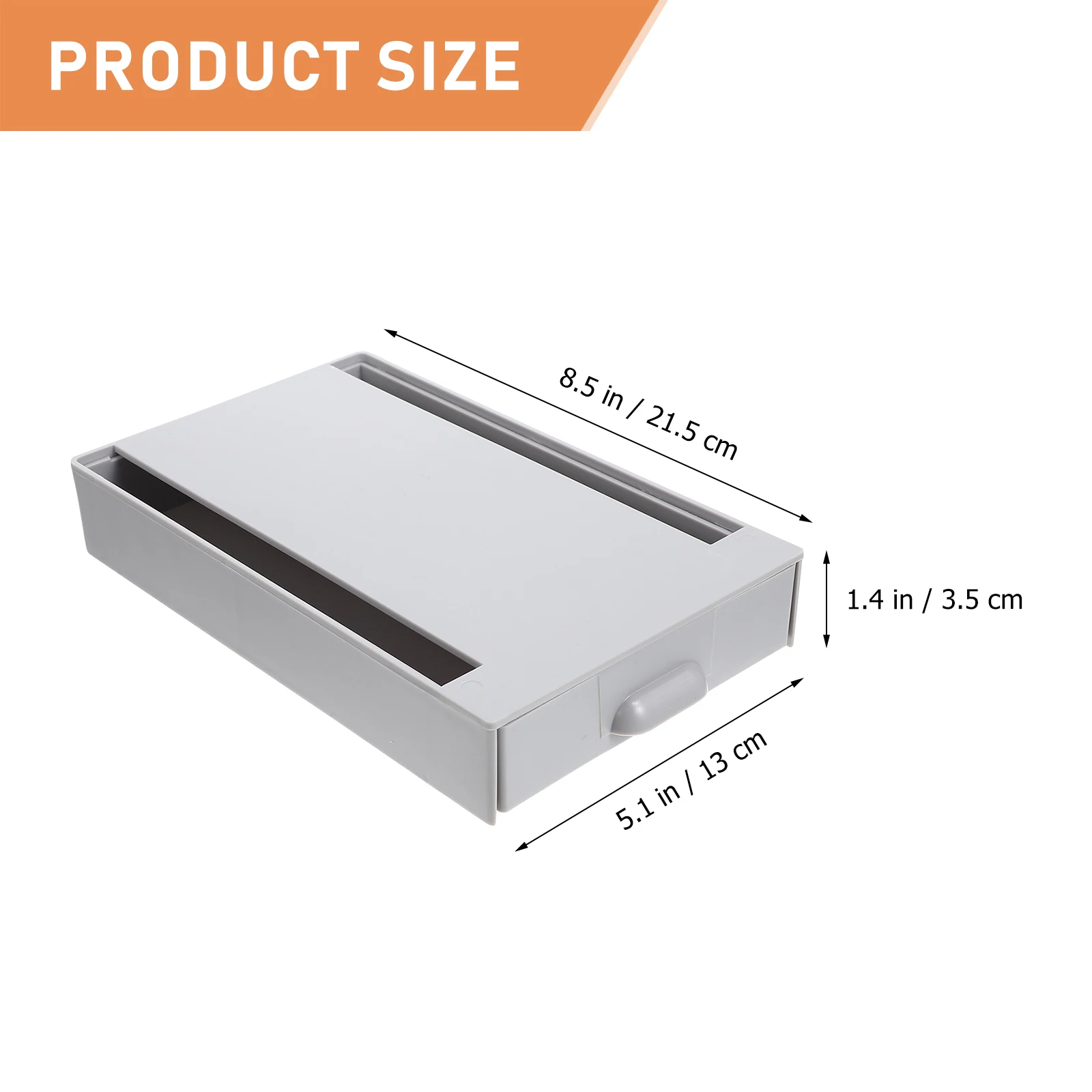 

2pcs Under Desk Drawer Organizer Hidden Storage Box Office Classroom Home Use Adhesive Stationery Container Multi-Function