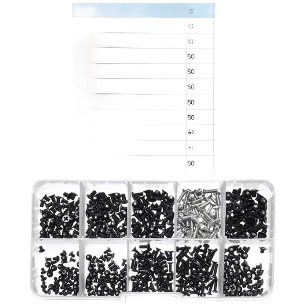 500PCS Computer Hardware Screw Set M2 M2.5 and For M3 Countersunk for cross Recessed Screws for PC and for laptop Repairs