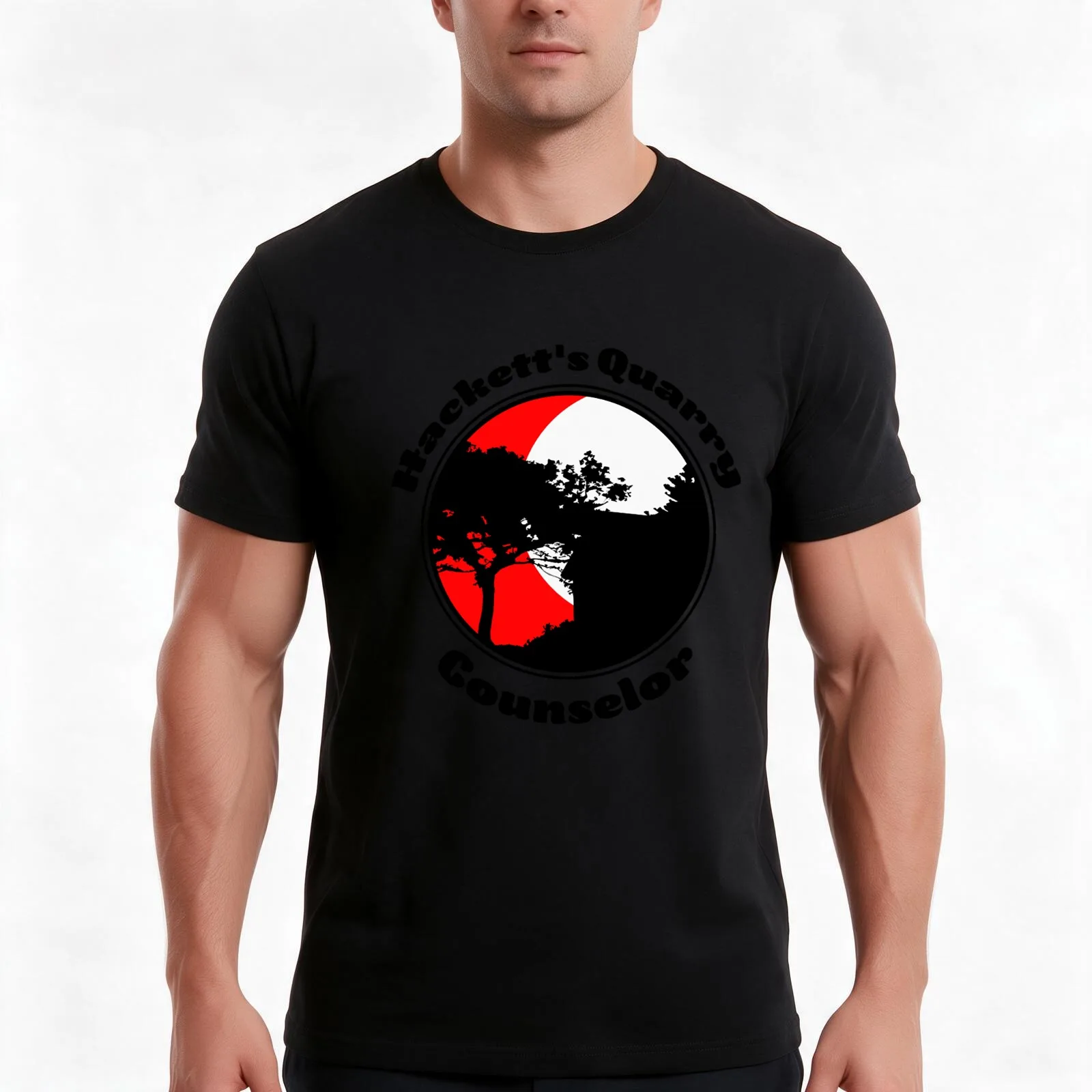 Hackett's Quarry Summer Camp Counselor The Quarry T-Shirt, Summer Casual Cotton Tee, Oversized Streetwear Tops, Unisex Men Women