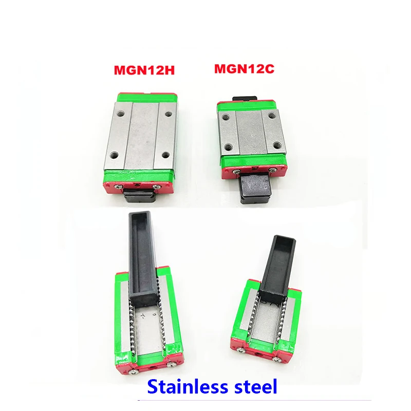 High quality 2PCS MGN12H MGN12C Linear Bearing Sliding Block Match Use with MGN12 Linear Guide for Cnc Xyz Diy Engraving Machine
