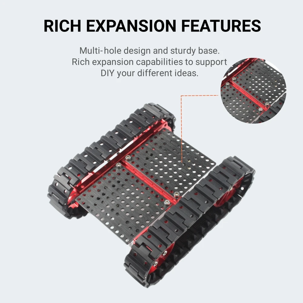 High Quality Aluminum Tank Chassis Tank Robotic Mechanical Kit For Electronics Hobbyist DIY Arduino