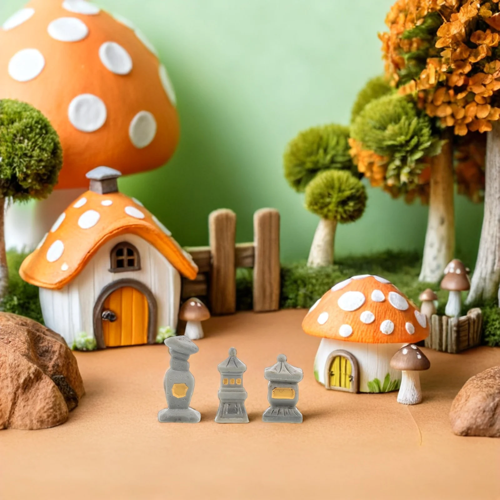 

16pcs Micro Landscape Decorative Stones Realistic Resin Fairy Garden Stone Accessories For Diy Miniature Yard Pathway Ornamental