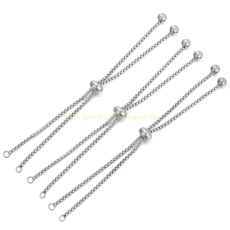 

D46E Pack of 3 Flexible Chain Extender Chain Stretchable Chain Jewelry Making Part