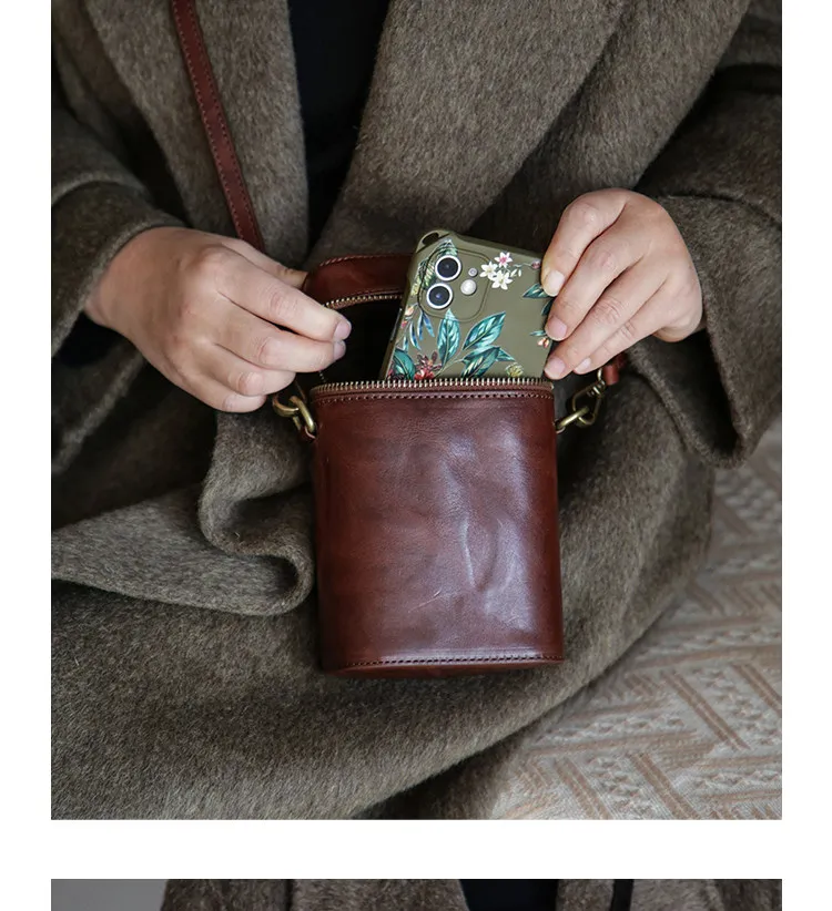 Outdoor Casual Luxus-Umhängetasche aus erstklassigem Rindsleder für Damen, niedliche Mini-Handytasche, Wochenend- und Party-Crossbody-Tasche aus echtem Leder – Detail 10