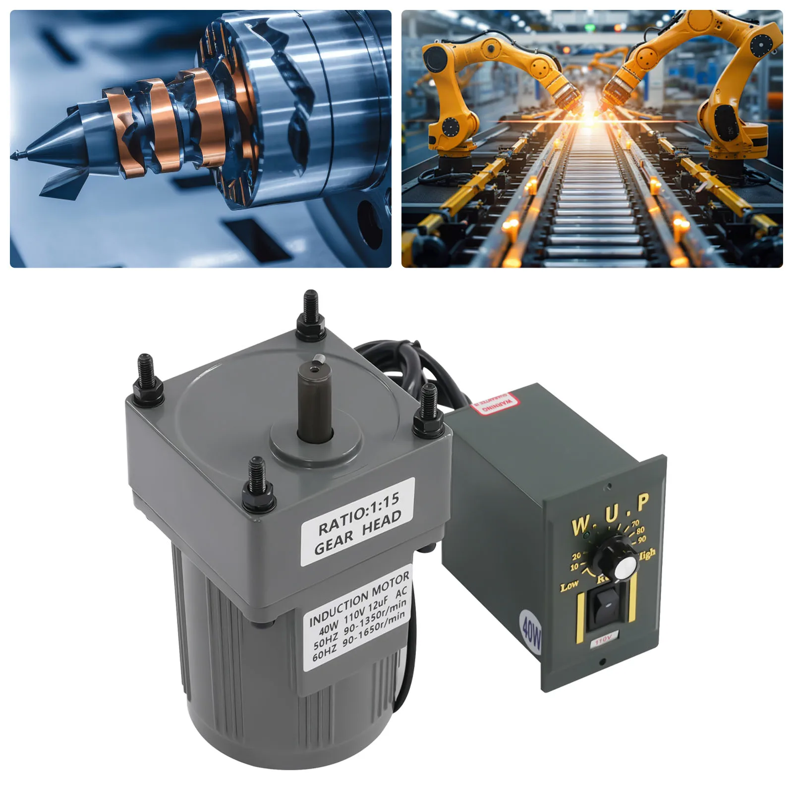 

Редукторные двигатели 110В 40Вт, двигатели с регулируемой скоростью 0-90 об/мин, устойчивые к коррозии редукторные двигатели с контроллерами скорости.