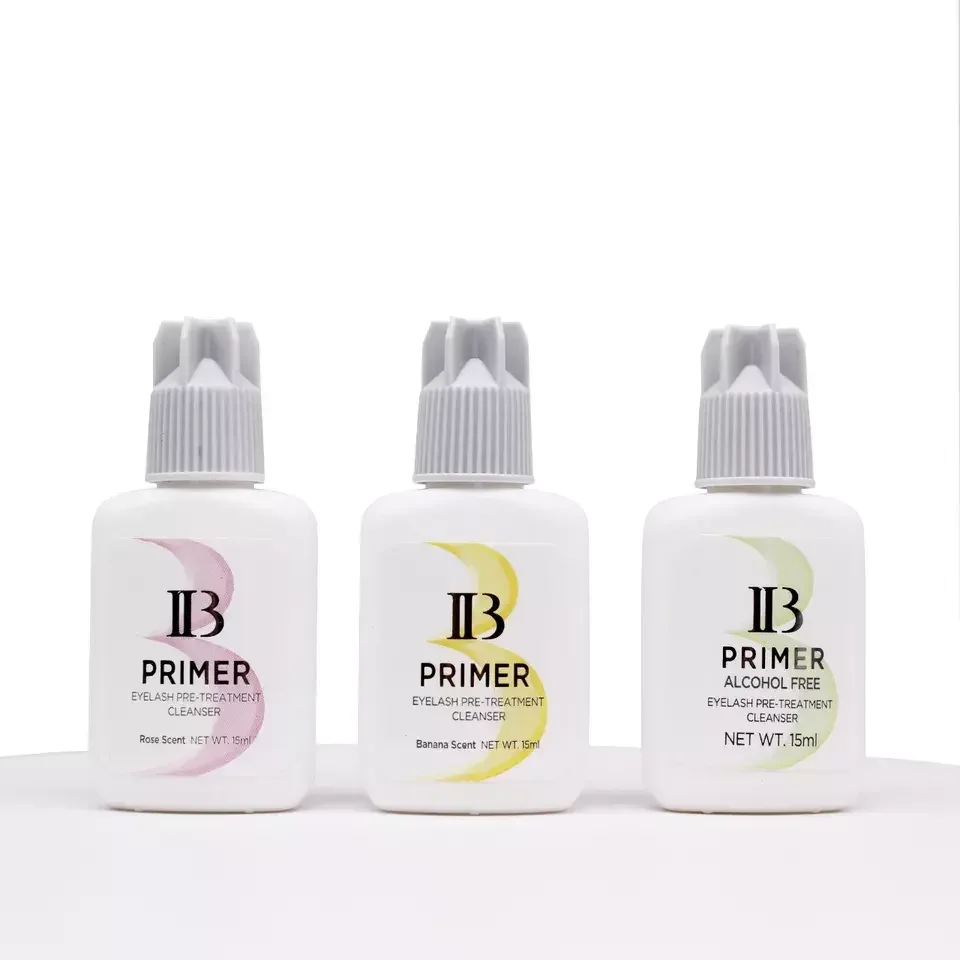 1 Bottle IBeauty Rose Primer Eyelash Extension Glue Booster Pure Banana Strawberry 15ml IB Super Bonder Makeup Tool Korea Beauty