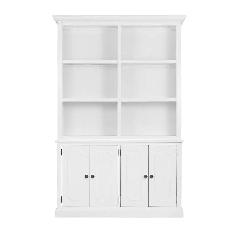 

53" x 19" x 83" White Cabinet Storage Organizer with Shelves and Doors