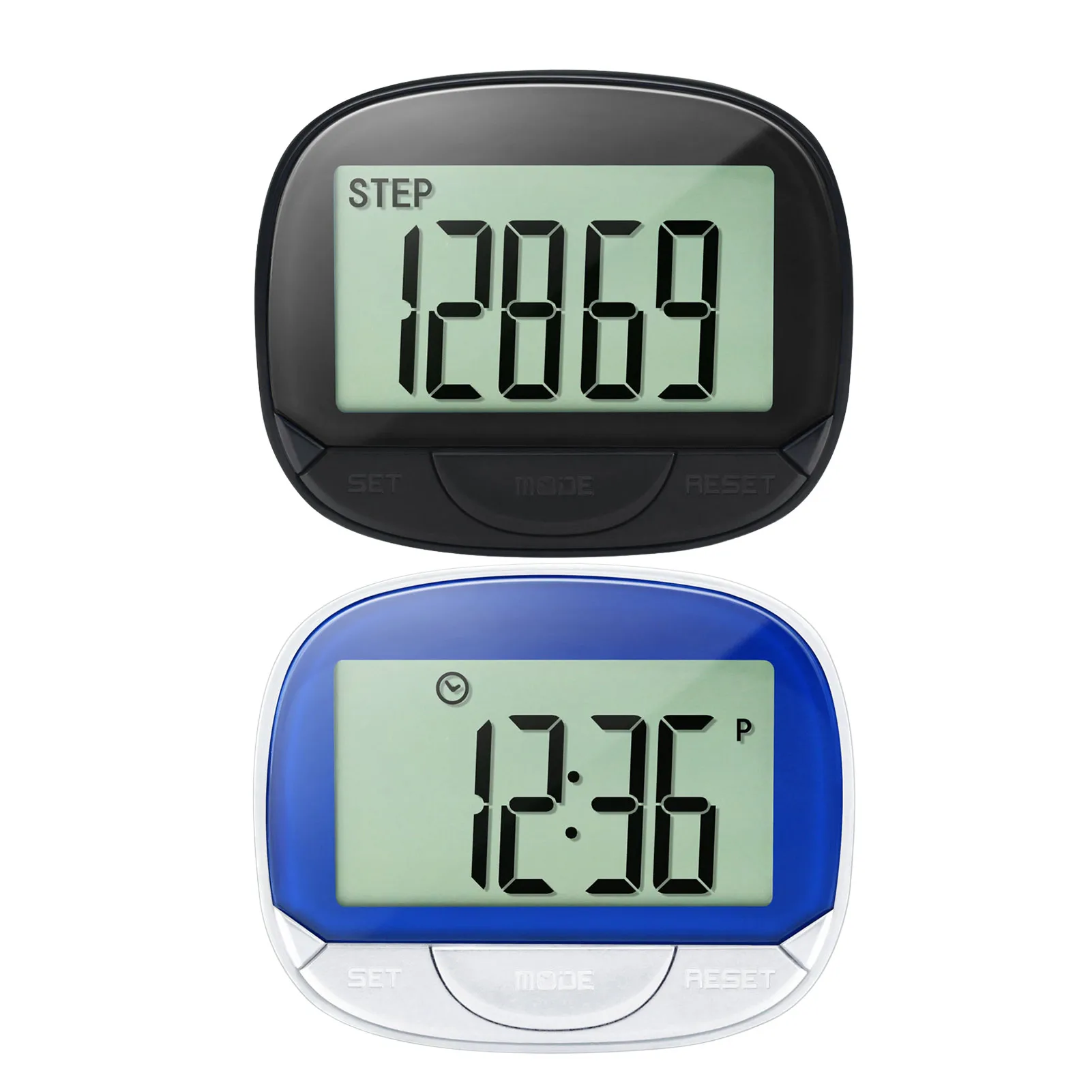 Pedometer For Walking Pedometers For Steps And Miles Large Screen Step Counter With 21/24Hours Clock To Track Steps Miles And