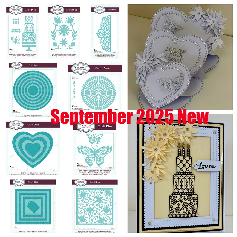 

2025 September New Pierced Square Frames Christmas Circles Metal Cutting Dies for DIY Scrapbook Handmade Photo Album Halloween