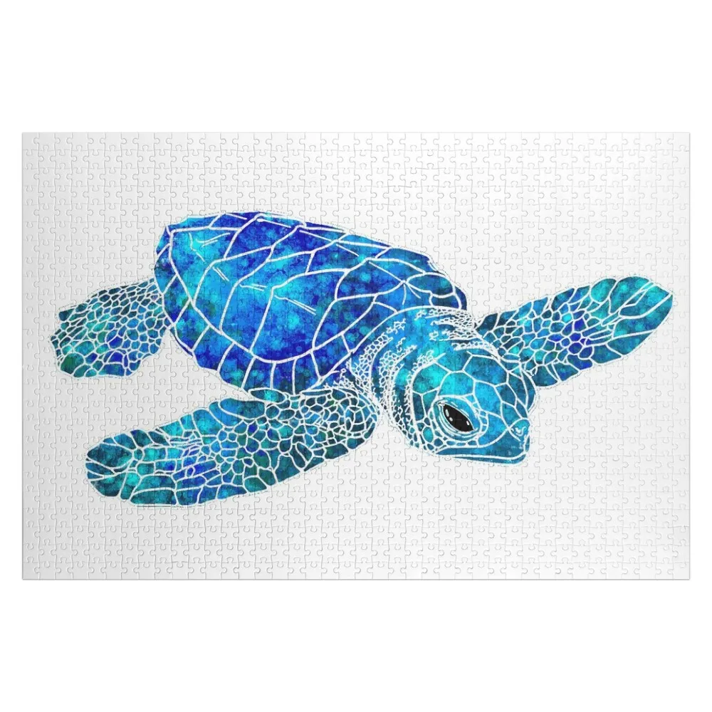 Sea Turtle Watercolor Art Jigsaw Puzzle Personalized Gift Ideas Customized Picture Scale Motors Wooden Boxes Puzzle