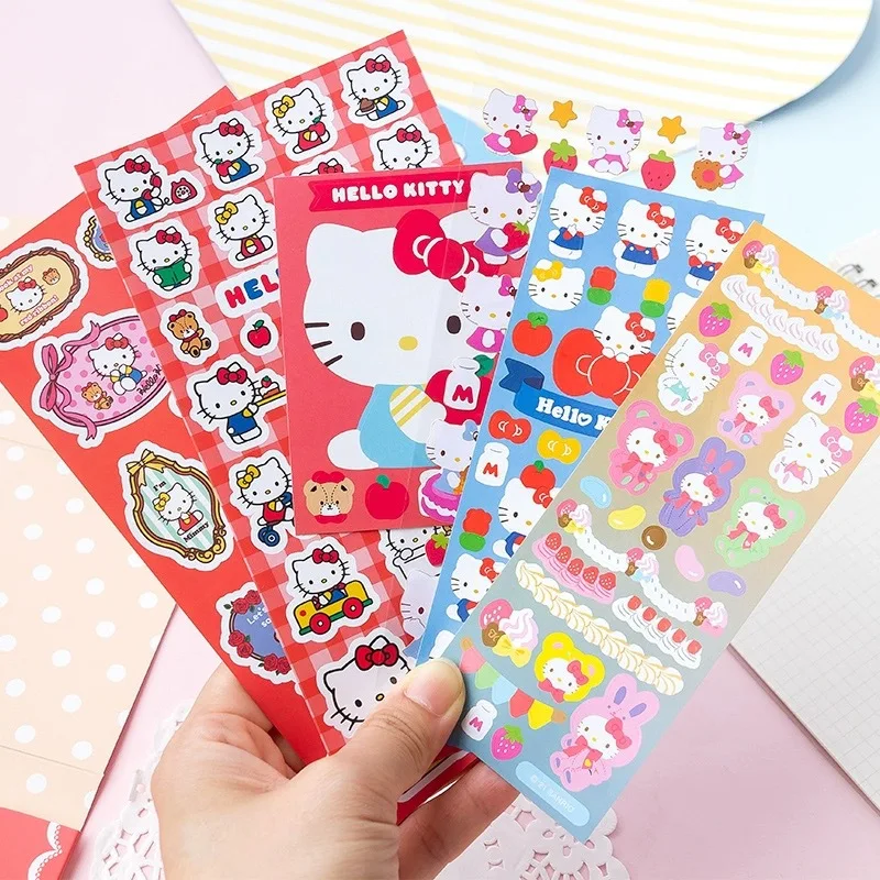 Japanese Cute Cartoon Combination Sanrio Kuromi Melody Hello Kitty Children\'s DIY Stickers